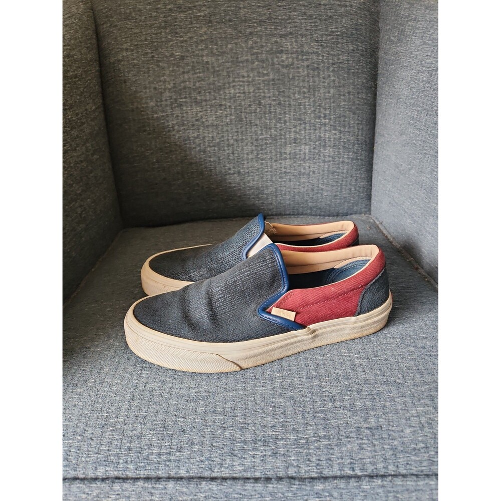 Vans Slip-on Shoes Blue w/ Red Accents Men's 5.5 Women's 7
